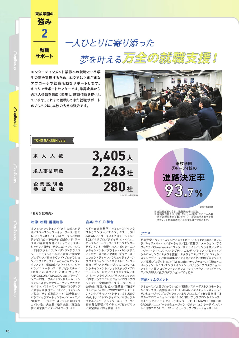 東放学園の強み2 就職サポート